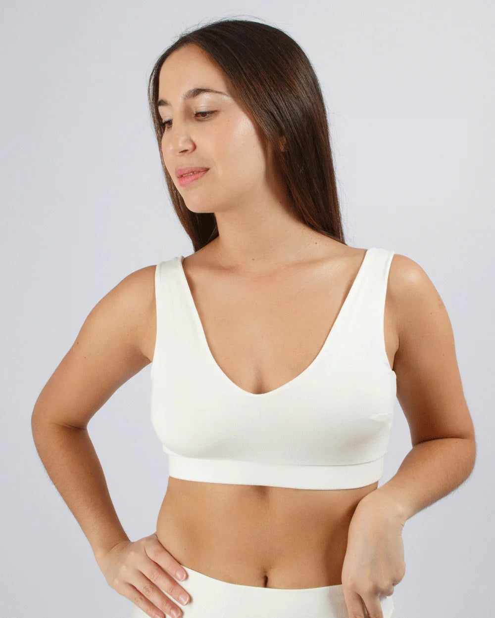 BRALETTE ALGODON CONFÍA CREMA
