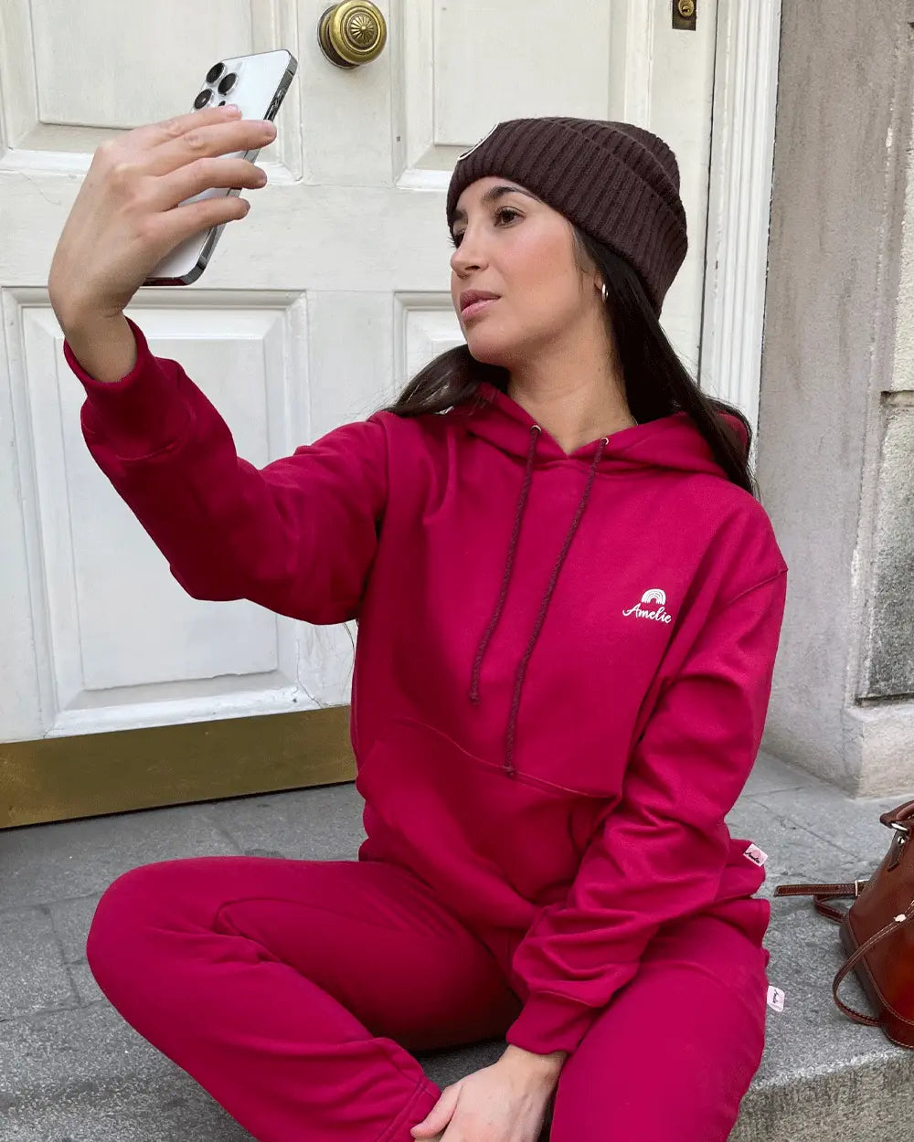 HOODIE OVERSIZED ALGODON CHERRY