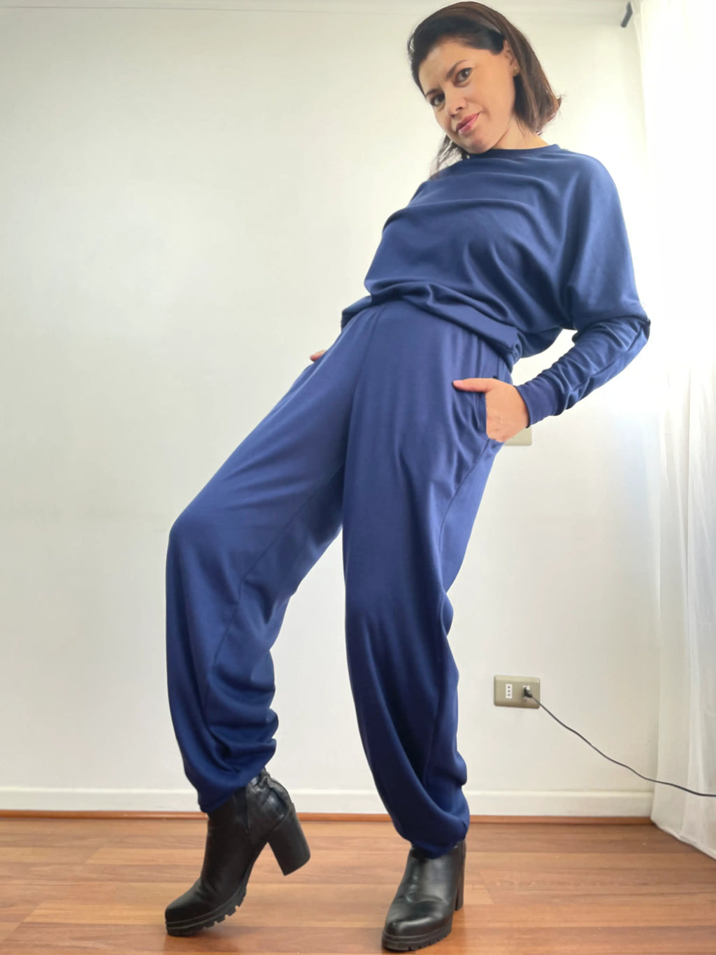 PANTALON COMFY TRAVEL BALLOON AZUL FRANCIA