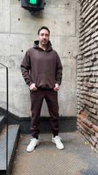 JOGGER PUÑO RIB UNISEX CAFÉ