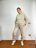 JOGGER PUÑO RIB UNISEX MOKA