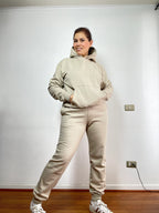 POLERON HOODIE OVERSIZED UNISEX MOKA