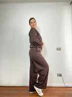PANTALON BAGGY UNISEX CAFÉ