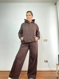 POLERON HOODIE OVERSIZED UNISEX CAFÉ