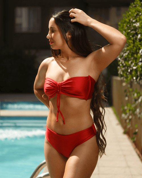 BOTTOMS BIKINI MARINA ROJO