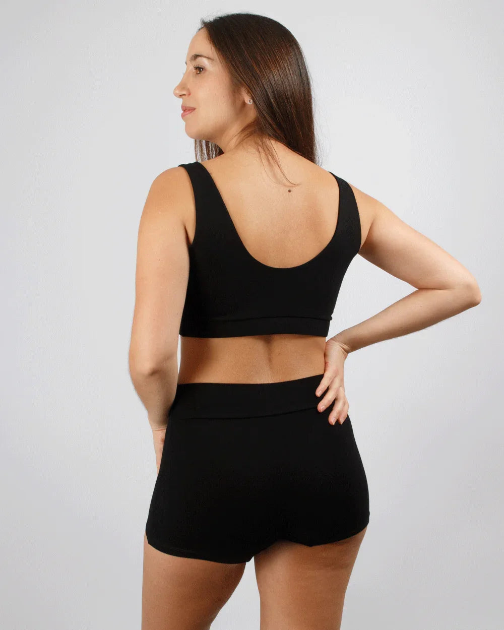 BRALETTE ALGODON CONFÍA NEGRO