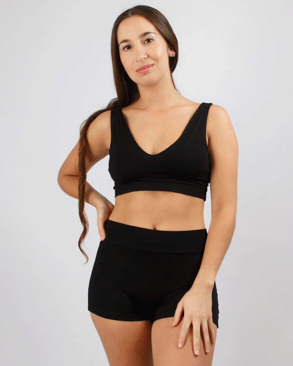 BRALETTE ALGODON CONFÍA NEGRO