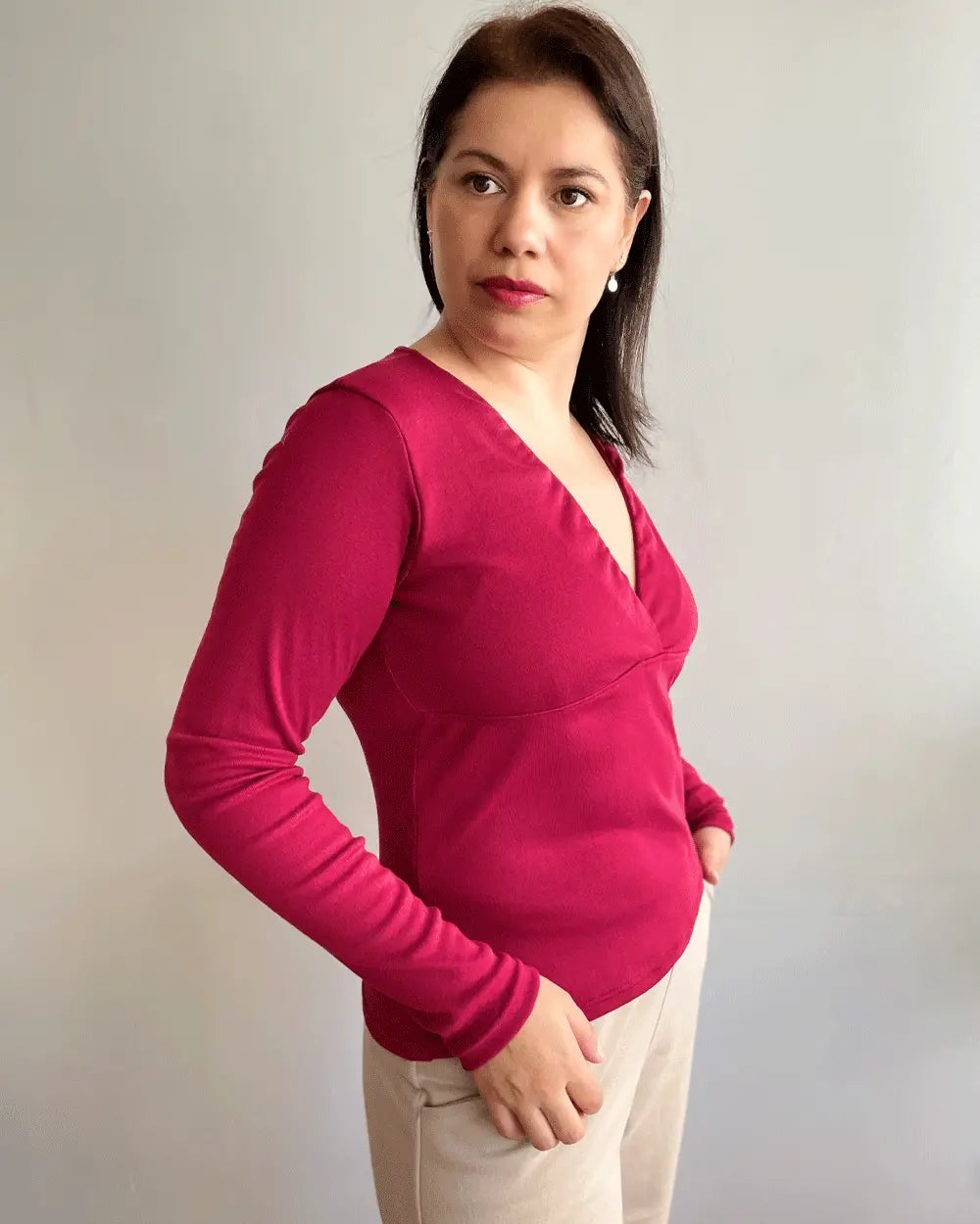 T-SHIRT ESCOTE CORAZON CHERRY