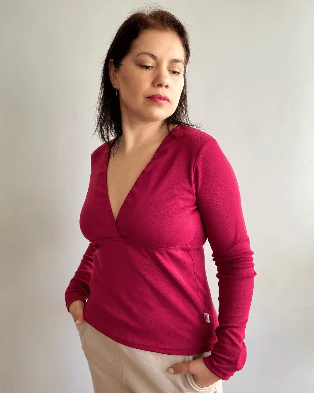 T-SHIRT ESCOTE CORAZON CHERRY