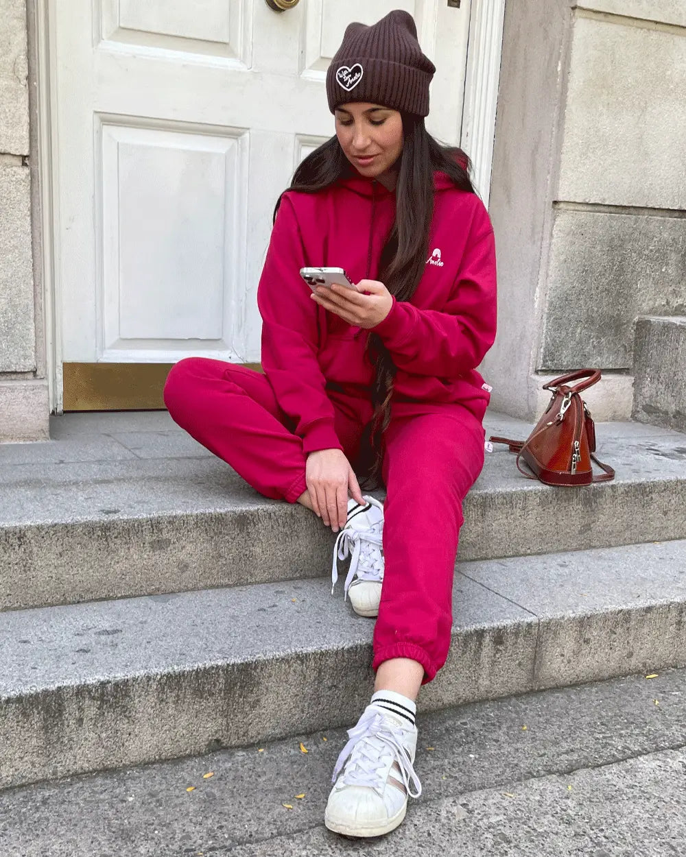 HOODIE OVERSIZED ALGODON CHERRY