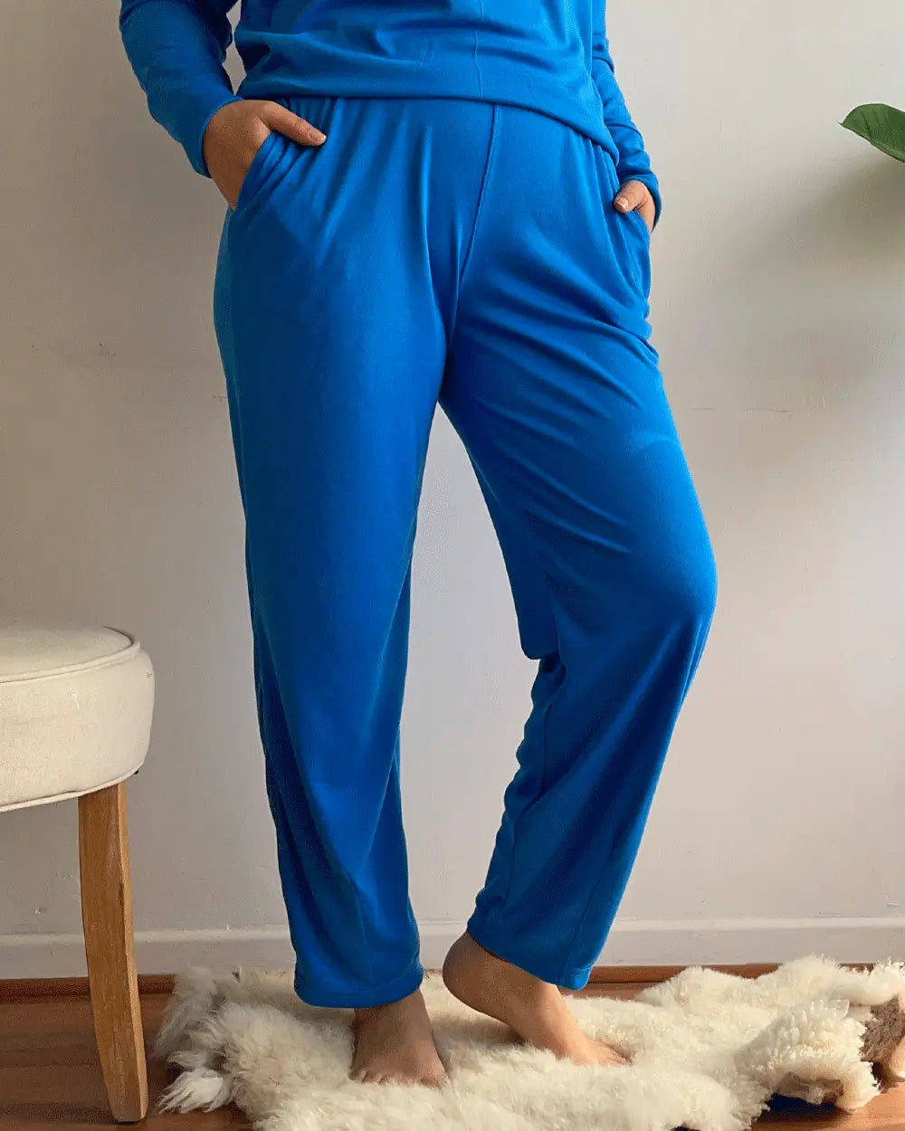 PANTALON COMFY BOMBACHA AZULINO
