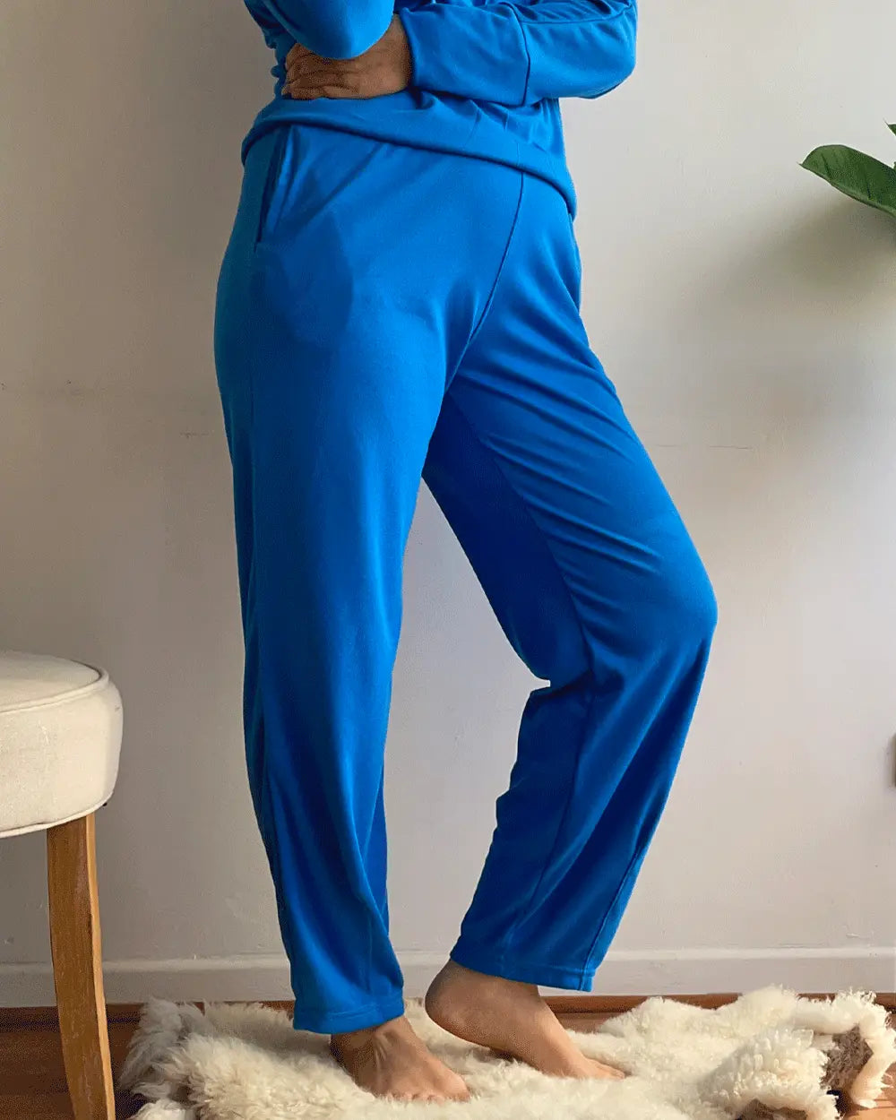 PANTALON COMFY BOMBACHA AZULINO