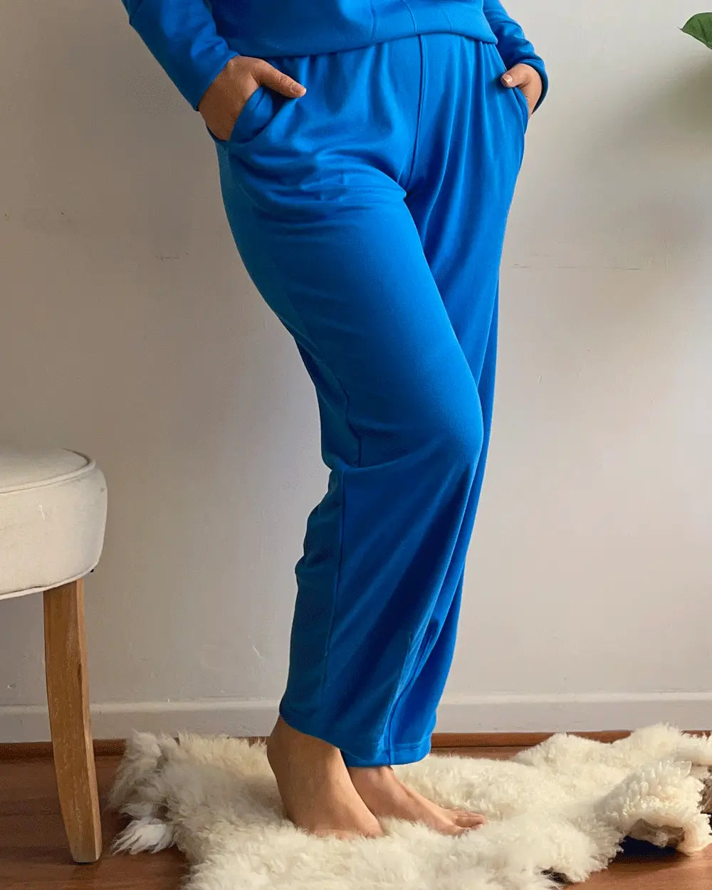 PANTALON COMFY BOMBACHA AZULINO